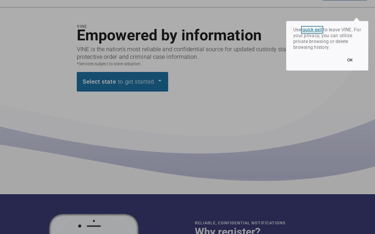 Custody notification selector related to Dolores County arrests